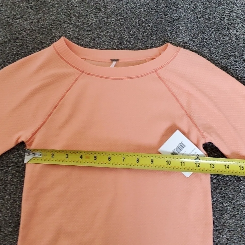 NWT Free People Mix Thermal Cuff Long Sleeve Top Y2K women boho